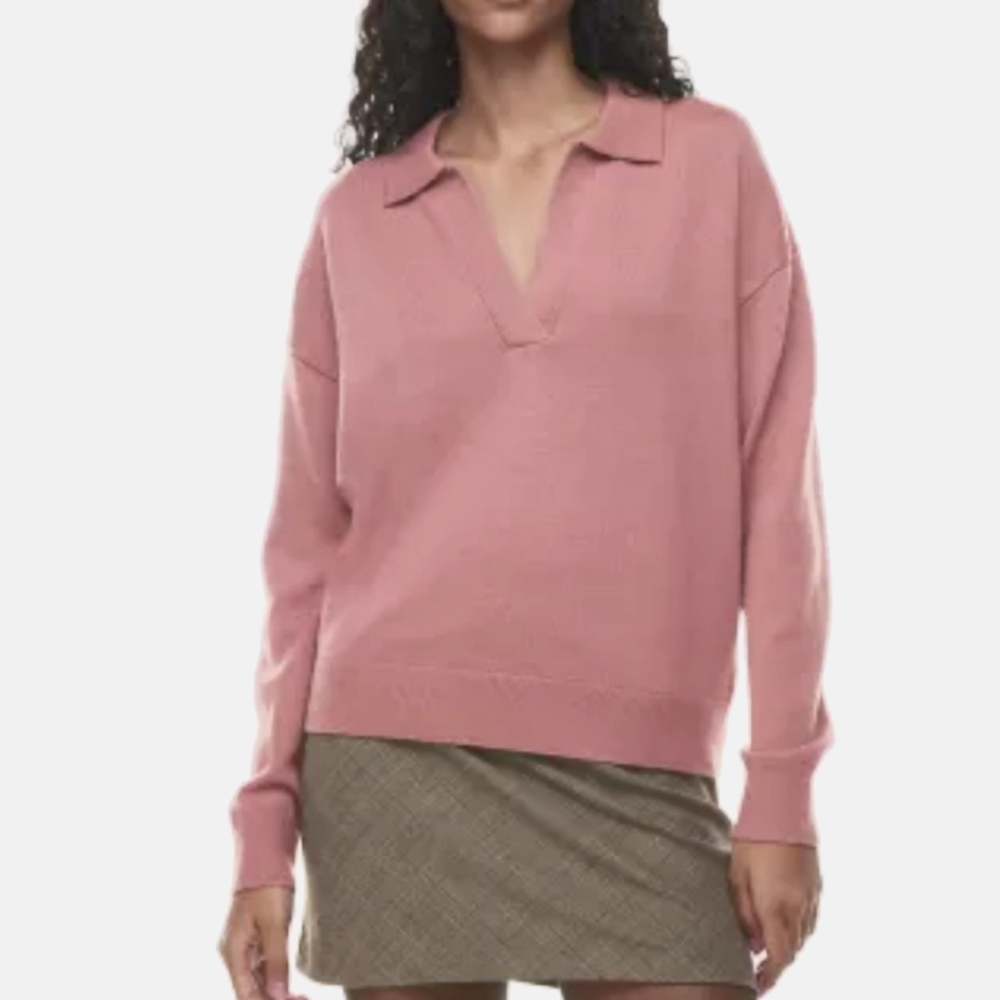💎 Wilfred Women's Pink Sweater Merino Wool #0292